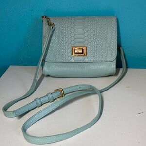 GIGI New York “Catie” Leather Crossbody Bag Pale Spring Green